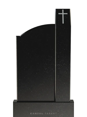 Памятник округлой формы с башней и четырехконечным крестом 